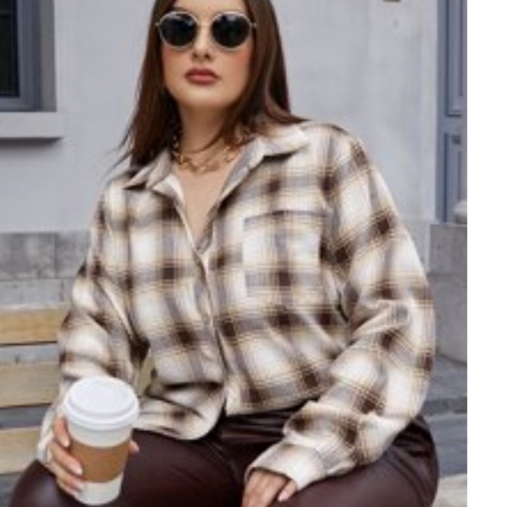 Plus size plaid shirt size 4X